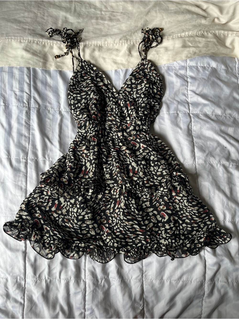 Luxxel butterfly ruffled dress